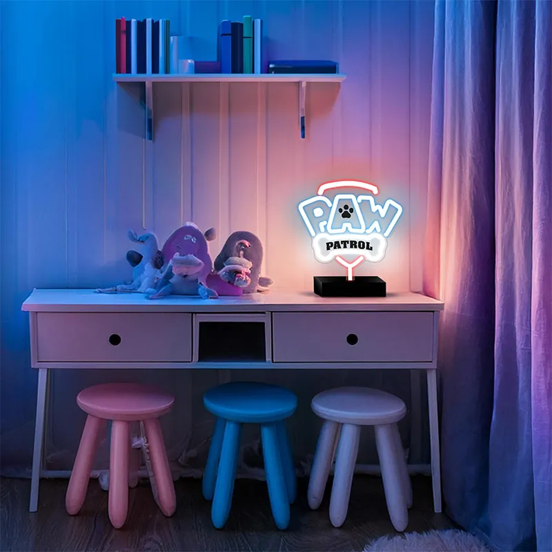 Neon LED Paw Patrol Logo