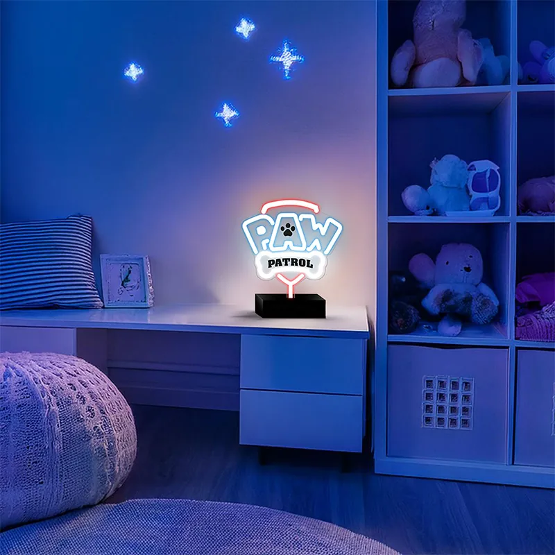 Neon LED Paw Patrol Logo