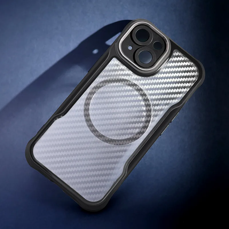 Husa Protectie Carbon Defender MAG Samsung S25 Ultra - Negru