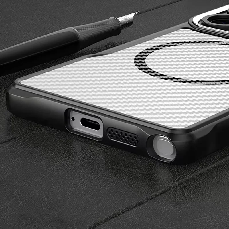 Husa Protectie Carbon Defender MAG Samsung S25 Ultra - Negru