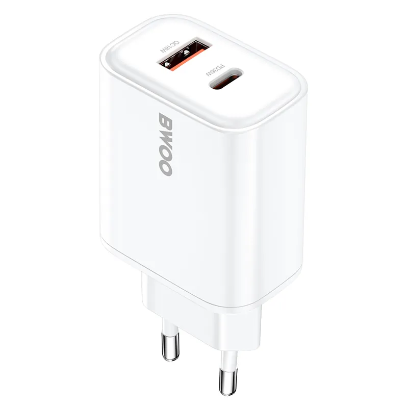 Incarcator Retea 1X USB 1XUSB-C Fast Charging PD 36W - Alb