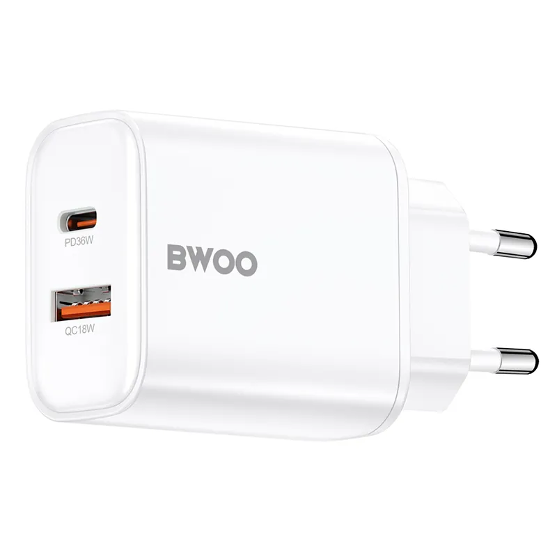 Incarcator Retea 1X USB 1XUSB-C Fast Charging PD 36W - Alb