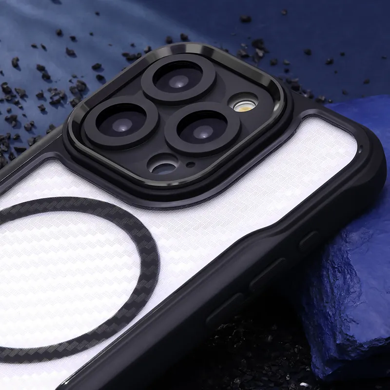 Husa Telefon Carbon MAG Safe pentru Samsung S24 Ultra - Negru