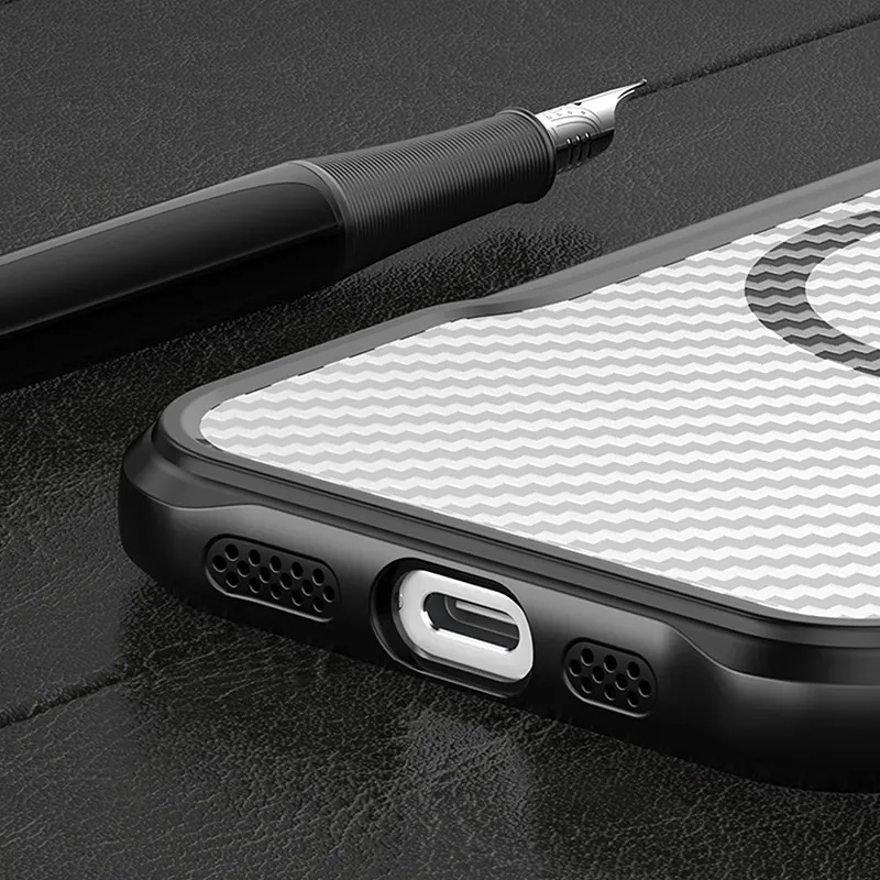 Husa Telefon Carbon MAG Safe pentru Samsung S24 Ultra - Negru