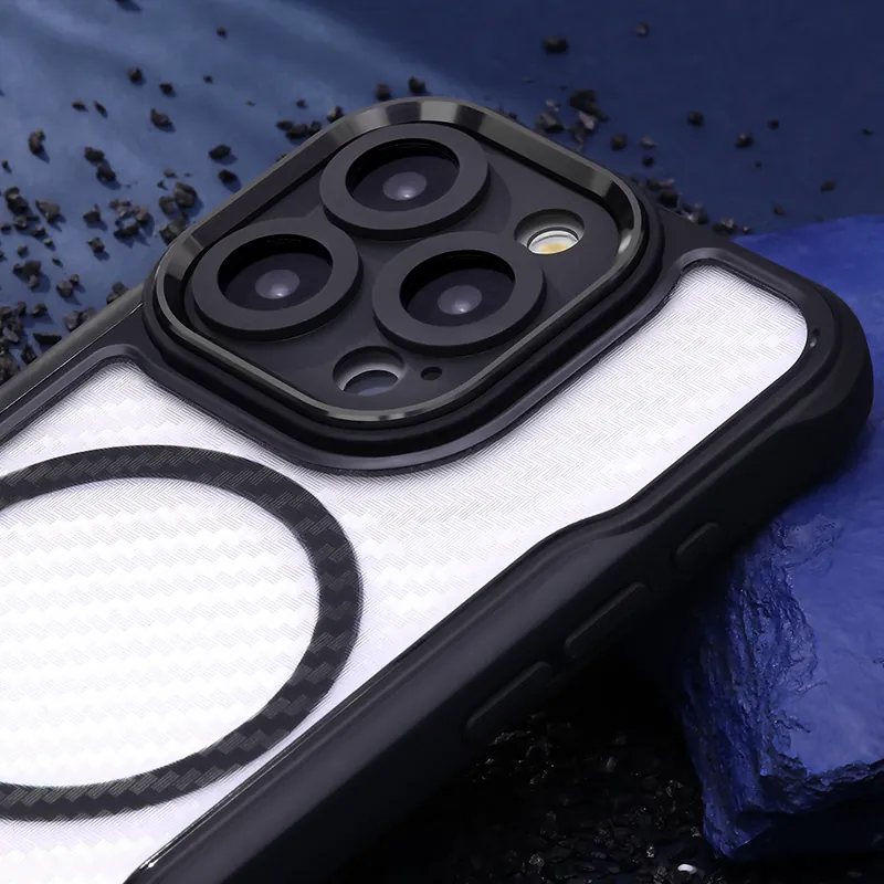 Husa Protectie Carbon Defender MAG Iphone 17 Pro Max 6.9" - Negru