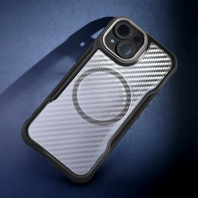 Husa Protectie Carbon Defender MAG Iphone 17 Pro Max 6.9" - Negru