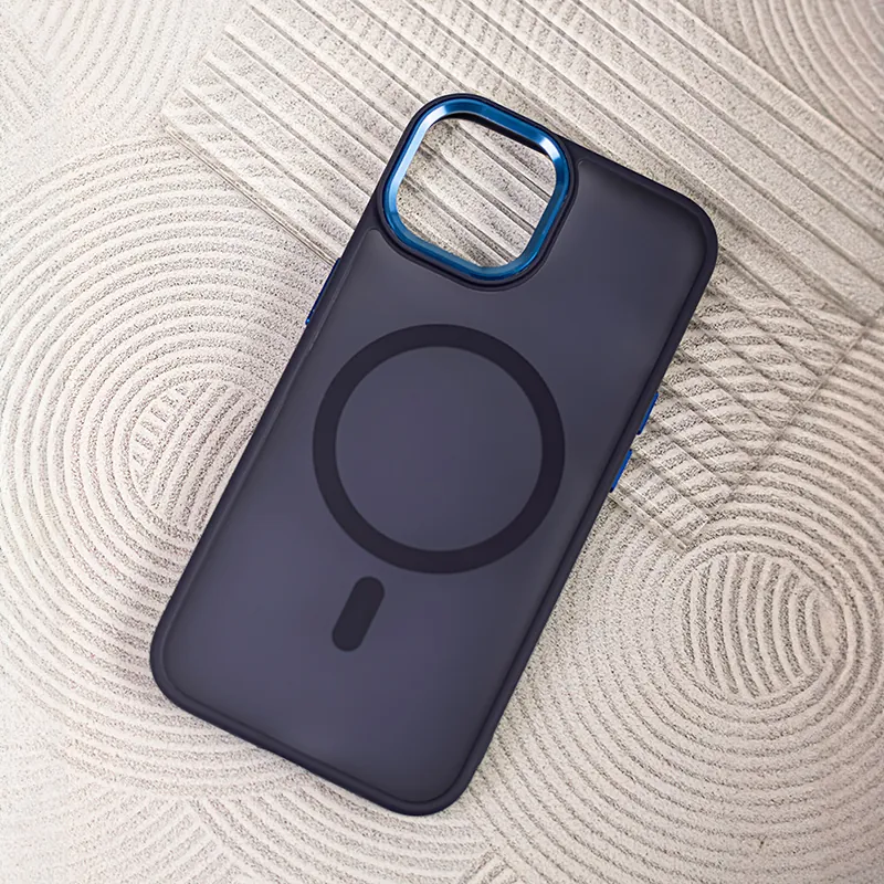 Husa Silicon pentru Iphone 17 Pro Max cu Inel - Albastru Navy