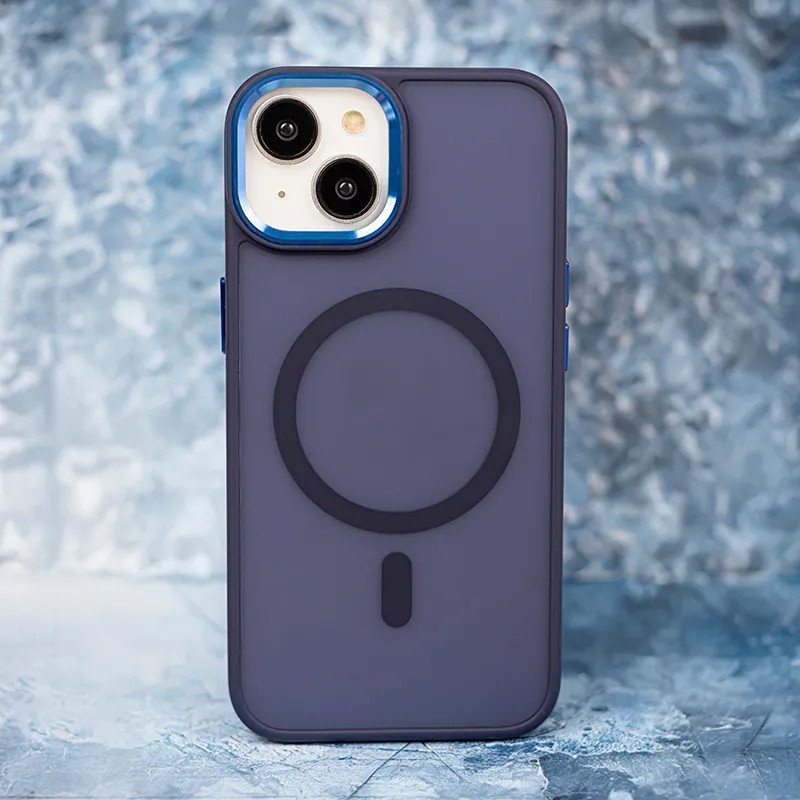Husa Silicon pentru Iphone 17 Pro Max cu Inel - Albastru Navy