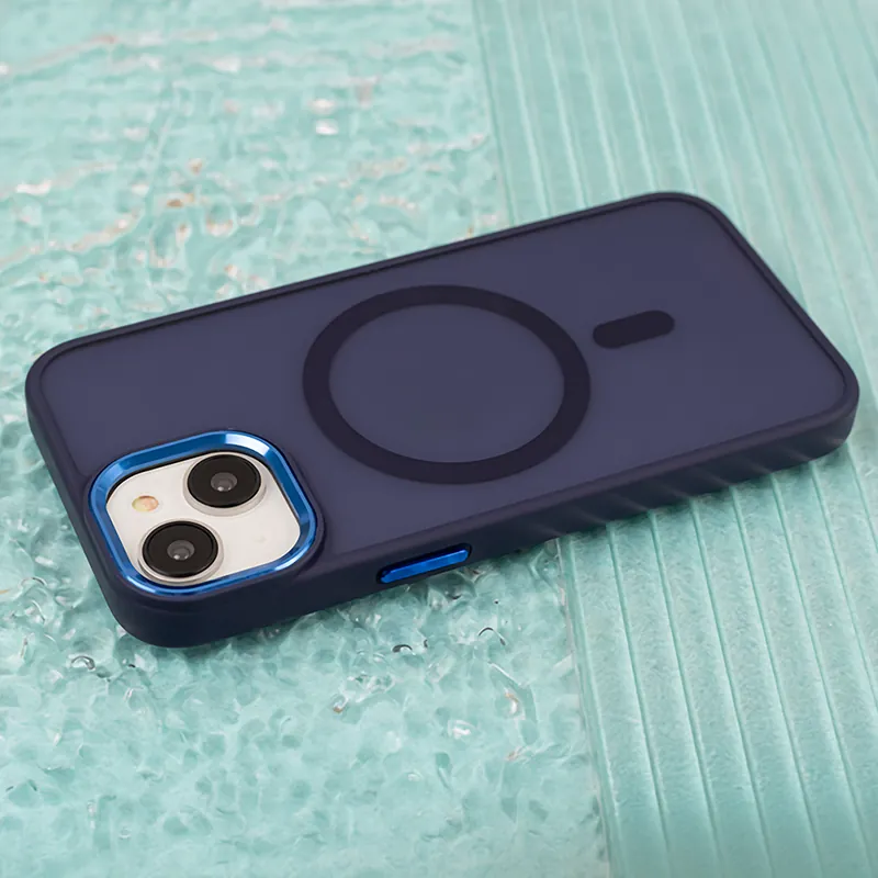Husa Silicon pentru Iphone 17 Pro Max cu Inel - Albastru Navy