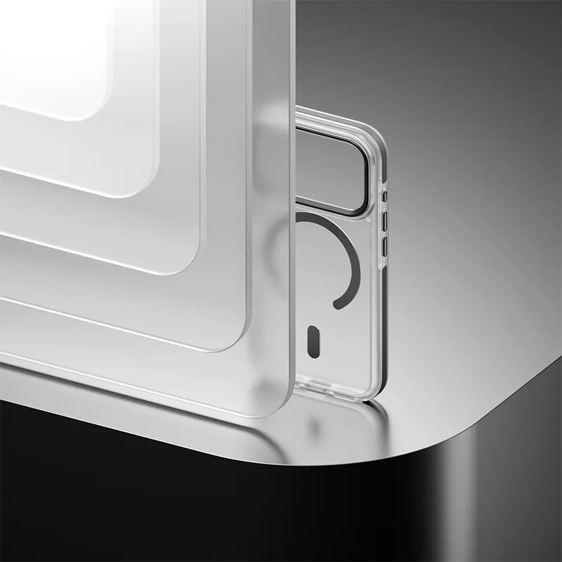 Husa Protectie MAG Case Iphone 17 Pro Max - Transparent/Negru