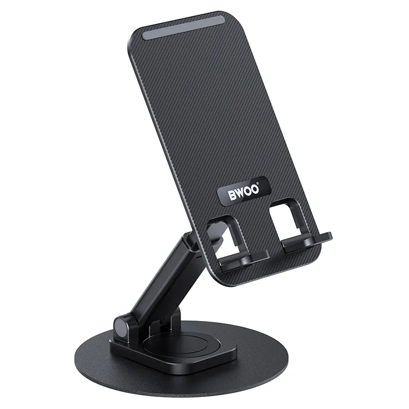 Suport Birou Rotativ pentru Telefon - Negru