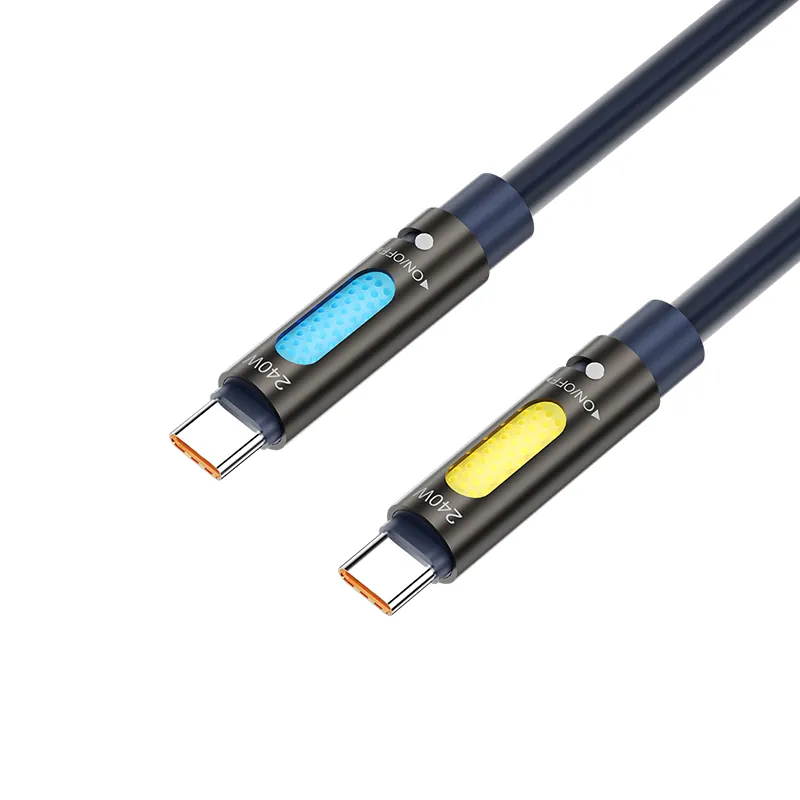 Cablu USB-C - USB - C 1.2M 240W cu RGB si Aromatherapy - Negru