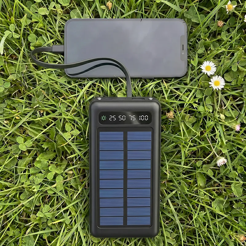 Power Bank cu Incarcare Solara 20000MAH - Negru