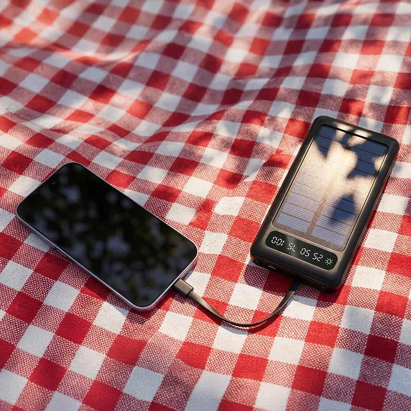 Power Bank cu Incarcare Solara 20000MAH - Negru