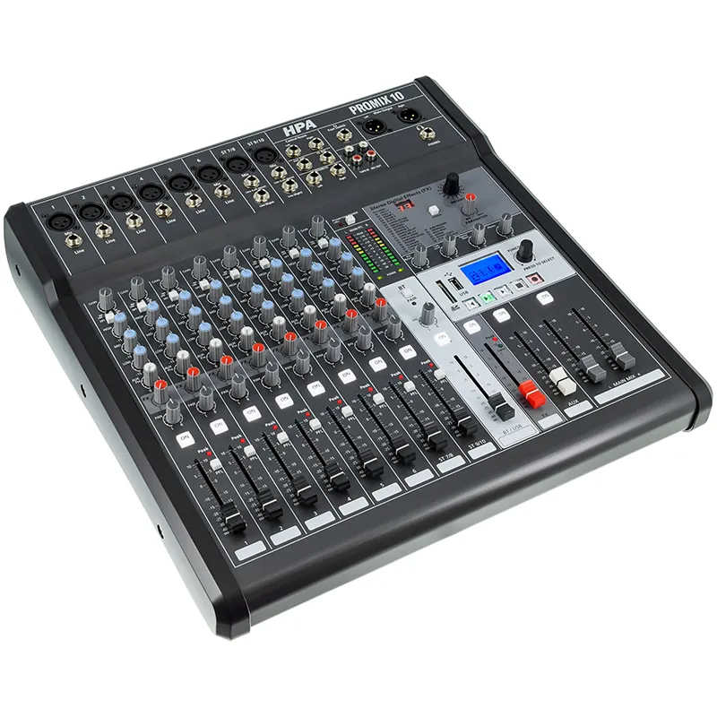 Mixer Digital 10 Canale 48V BT/USB/SD