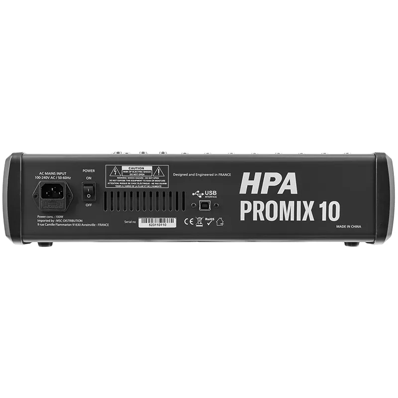 Mixer Digital 10 Canale 48V BT/USB/SD