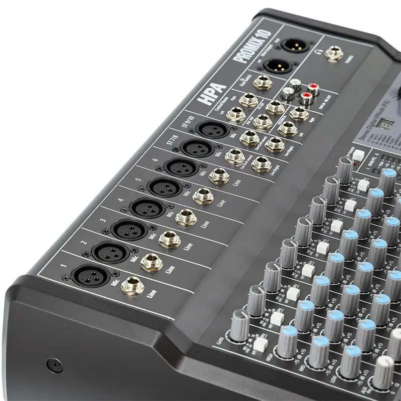 Mixer Digital 10 Canale 48V BT/USB/SD