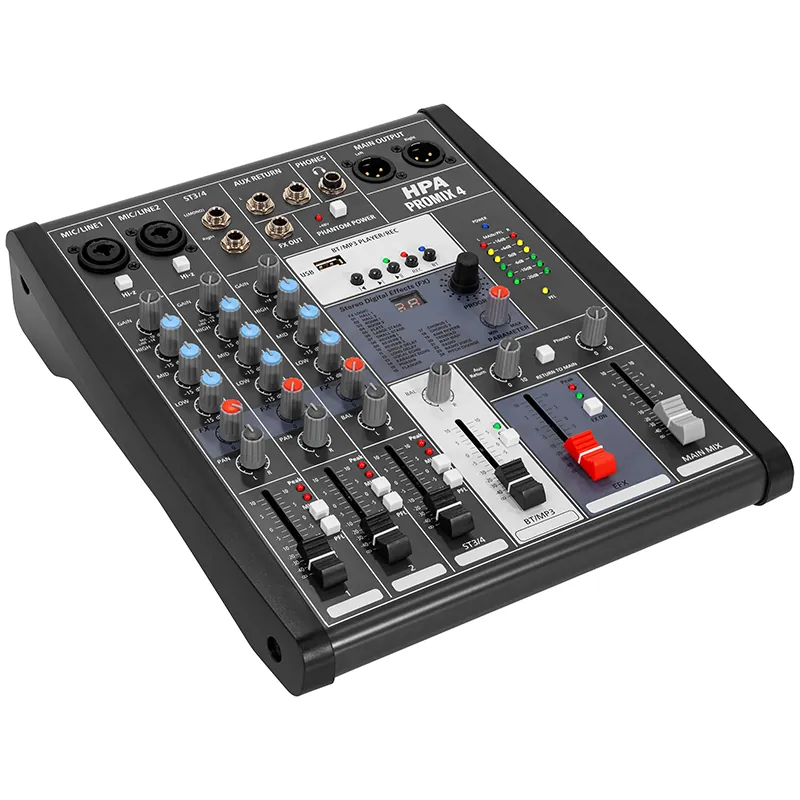Mixer Digital 4 Canale 48V BT/USB/SD