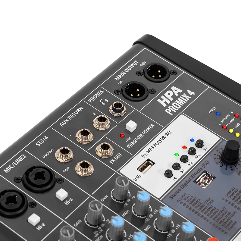 Mixer Digital 4 Canale 48V BT/USB/SD