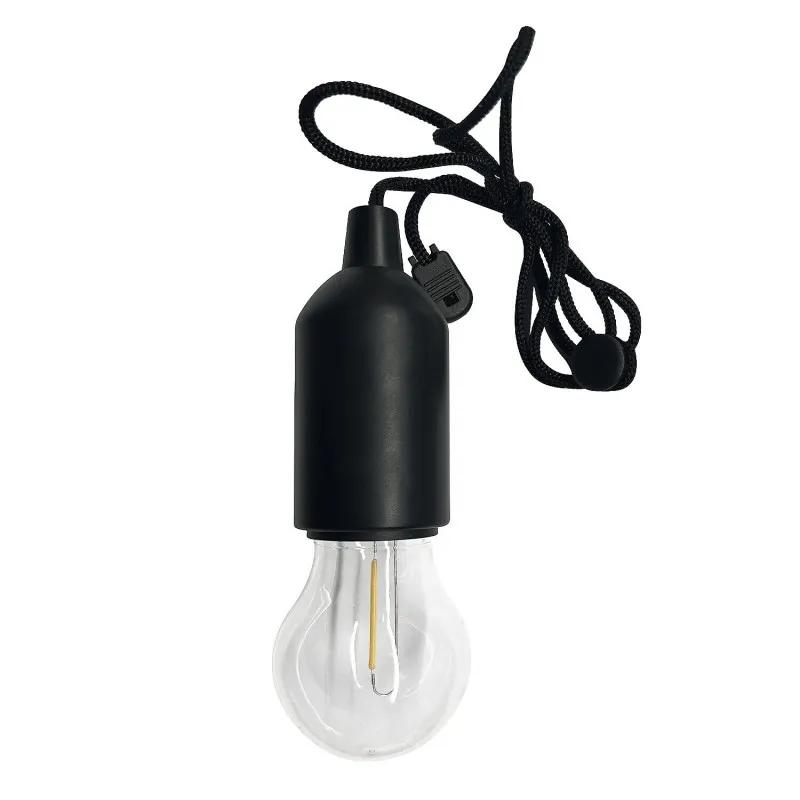Lampa LED Retro cu Filament cu Baterii - Negru