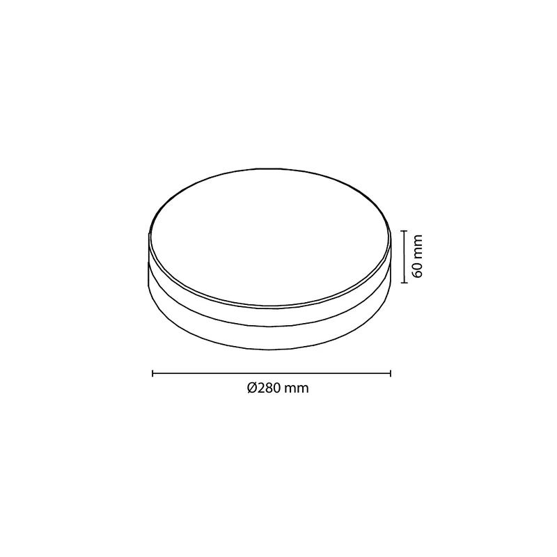 Plafoniera LED Rotunda 28CM 24W Anti-Blackout