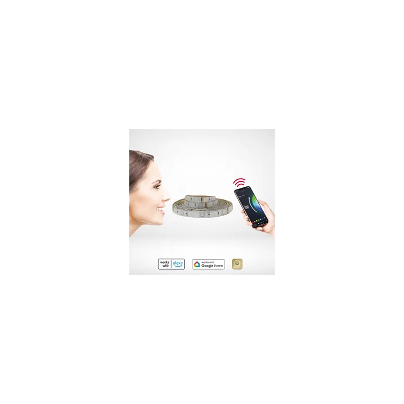 Banda LED IP65 RGB+W Smart Wi-Fi 2M
