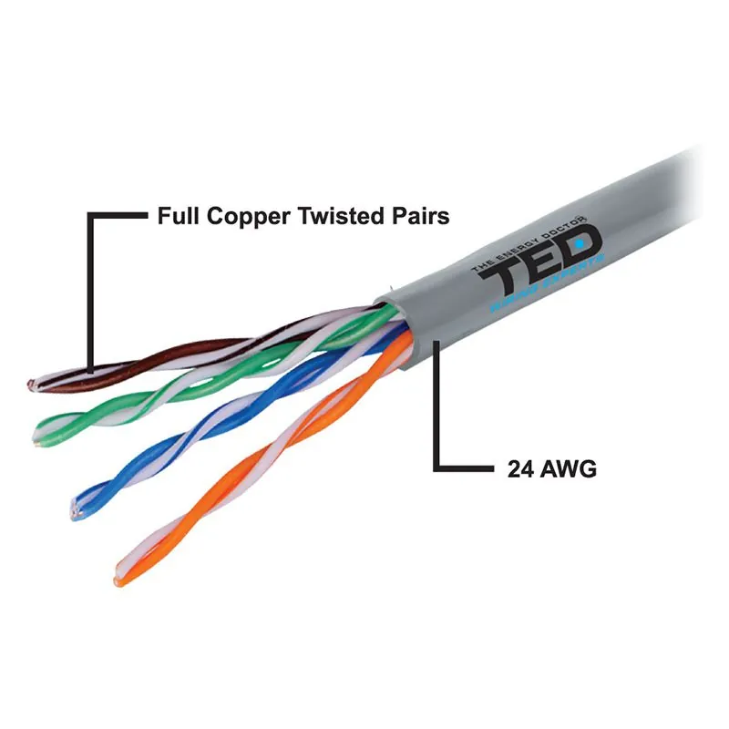 Cablu UTP Cat 5 Cupru 0.5MM 305M Ted Electric