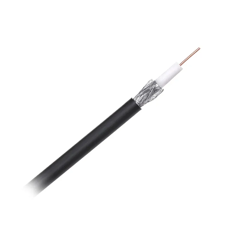 Cablu Coaxial F690BV+Gel Negru Tambur 305M