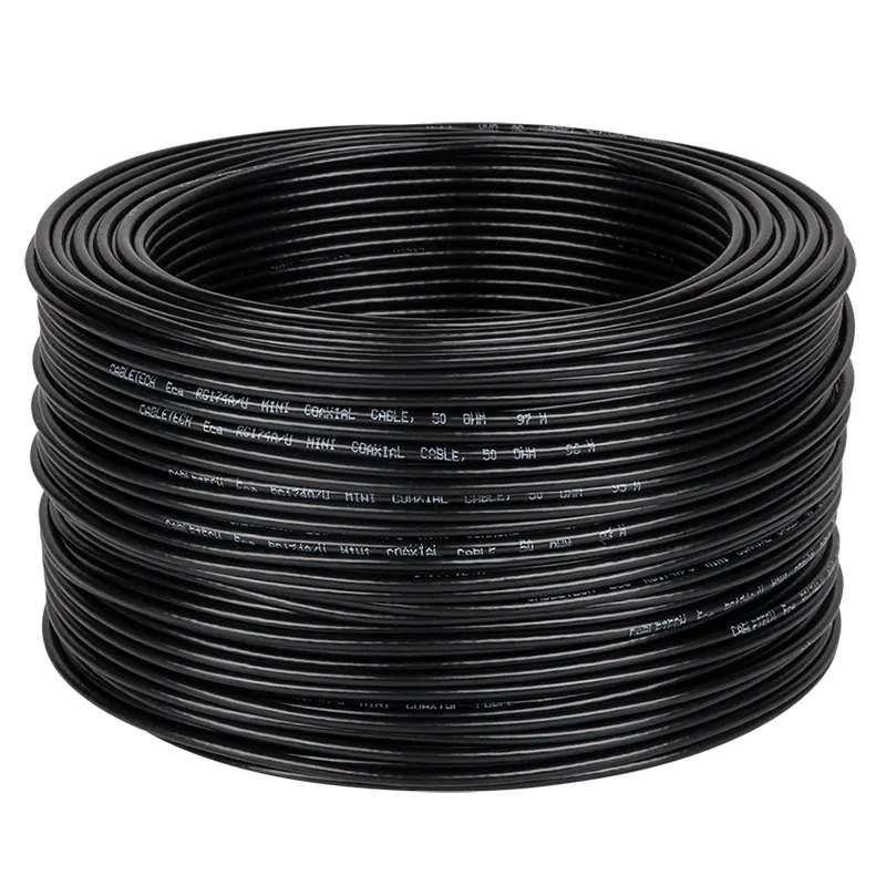Cablu Coaxial RG174 50 Ohm Negru 100M
