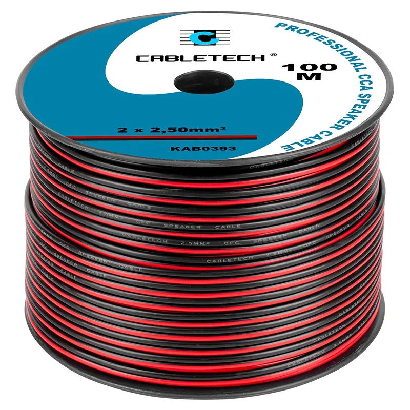 Cablu Difuzor CCA 2X2.50MM Rosu/Negru 100M