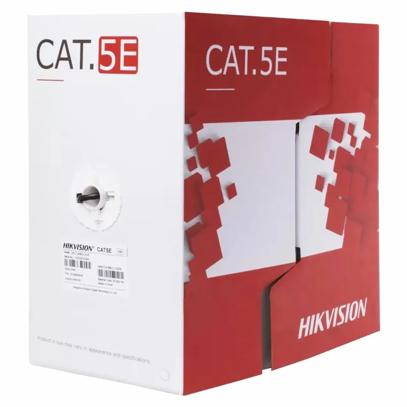 Cablu UTP Cupru 0.5MM Cat 5E 305M pe Negru Hikvisision