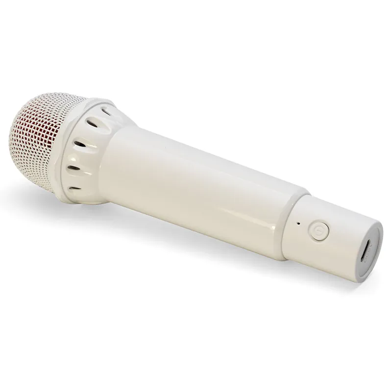 Boxa Karaoke cu 2 Microfoane Wireless BT/USB/Msd/AUX - Alb