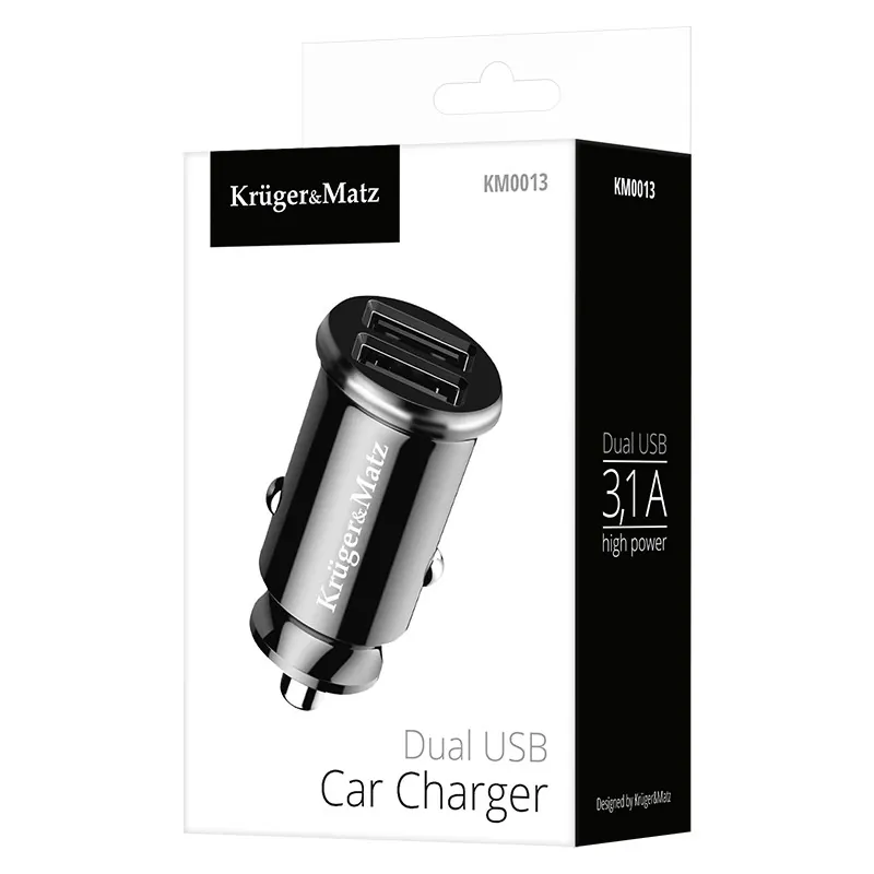 Incarcator Auto USB Dual 3.1A si 1A Kruger Matz