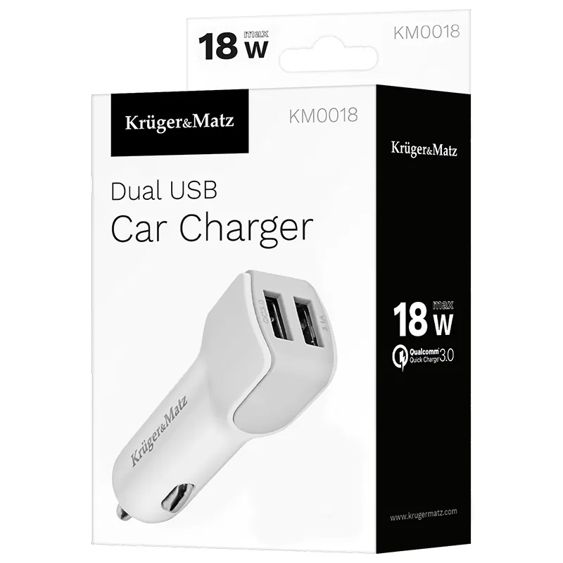 Incarcator Auto USB Dual 2.1A si 1A K M