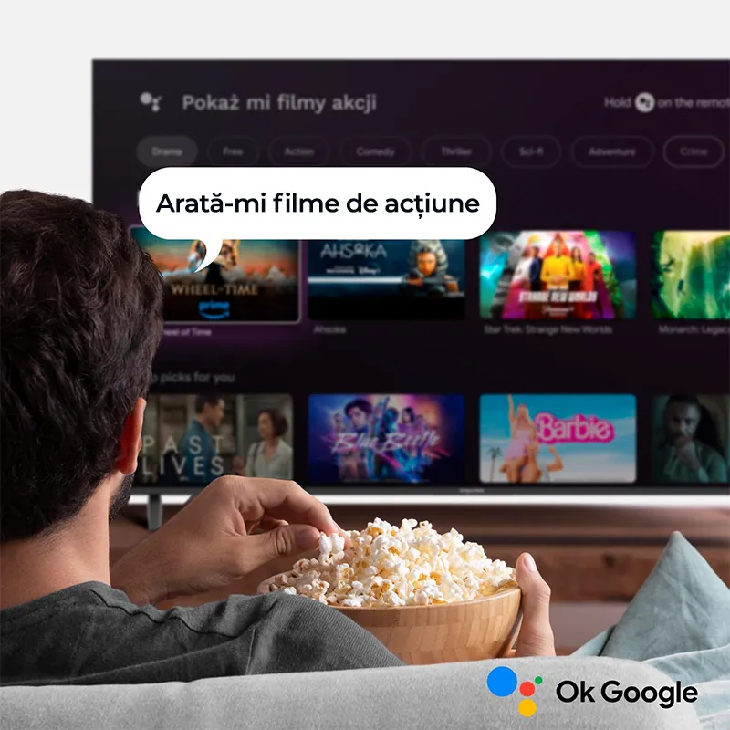 Google Smart TV 5.0 50 Inch 126CM H265 HEVC Kruger Matz