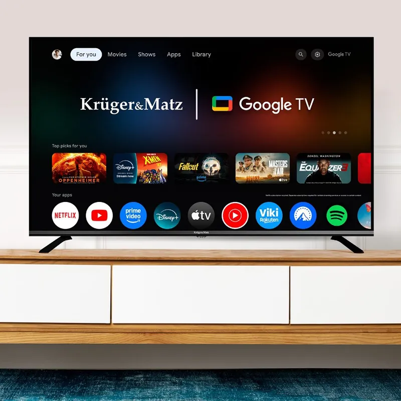 Google Smart TV 5.0 50 Inch 126CM H265 HEVC Kruger Matz
