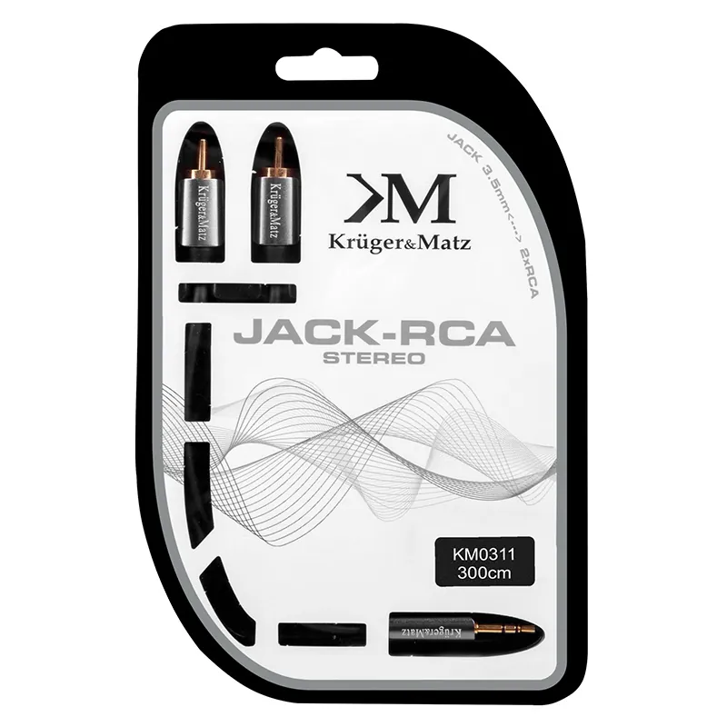 Cablu 3.5-2RCA 3.0M Kruger Matz