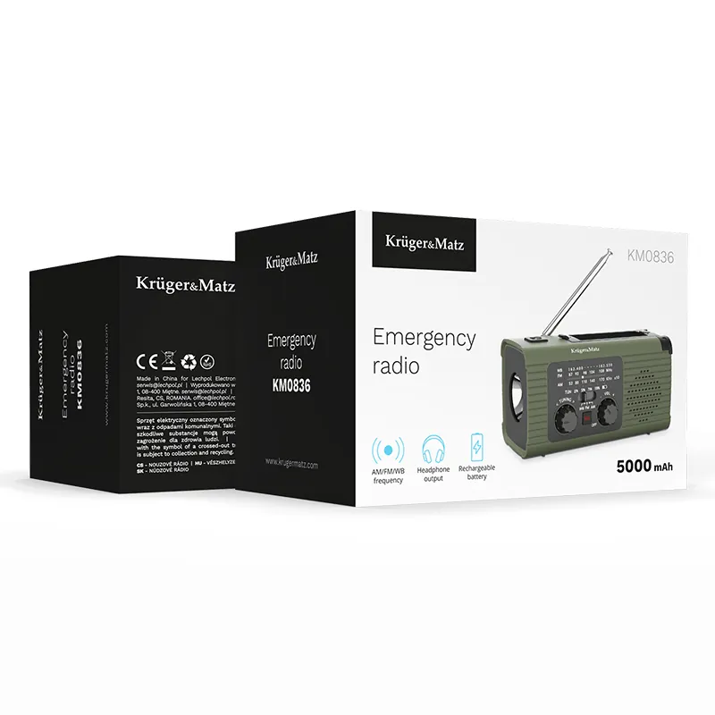 Radio Multifunctional Solar 5000MAH Kruger MA