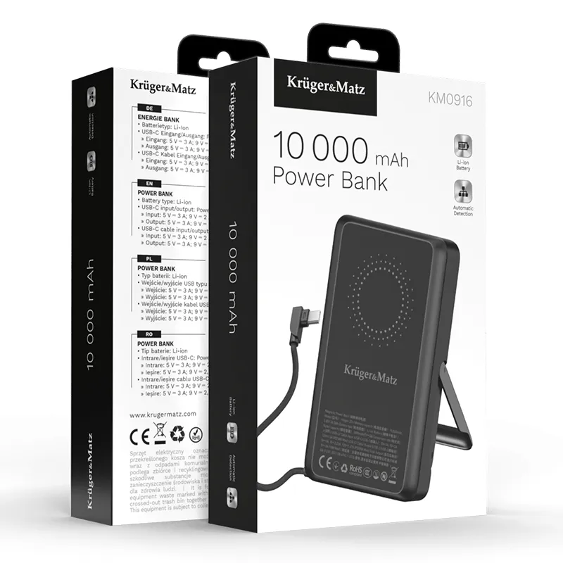 Power Bank 10000 MAH Li-Pol Qc Pd Certified Ccc Asia KM