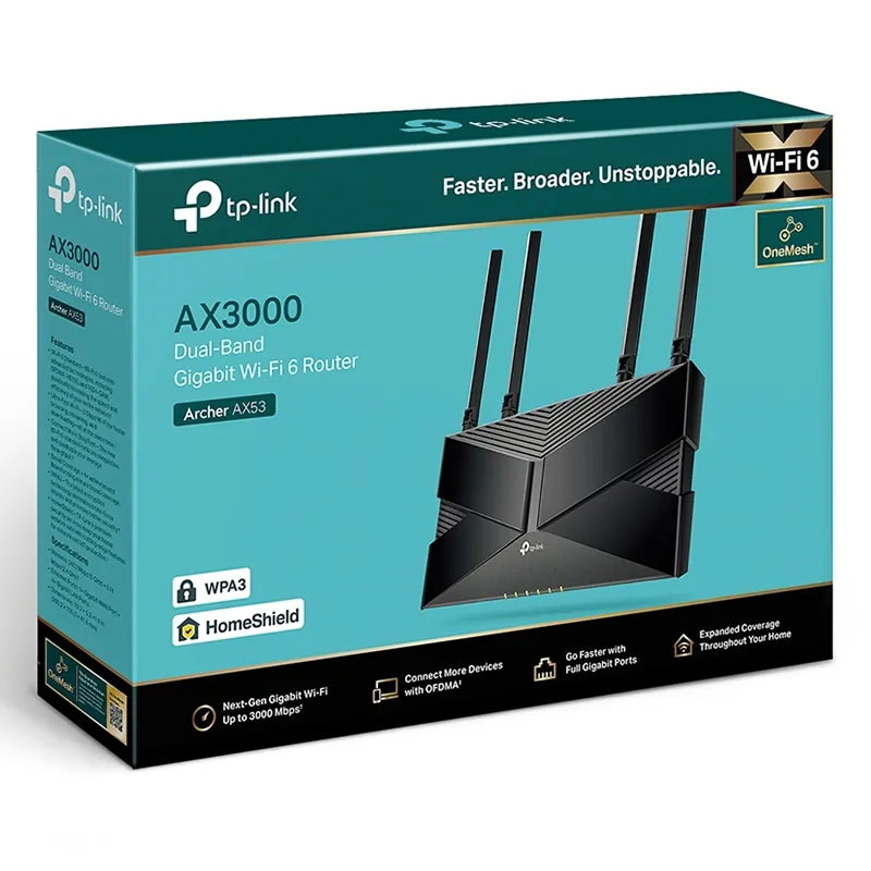 Router 4 Porturi Gigabit Wi-Fi 6 AX3000 TP-Link