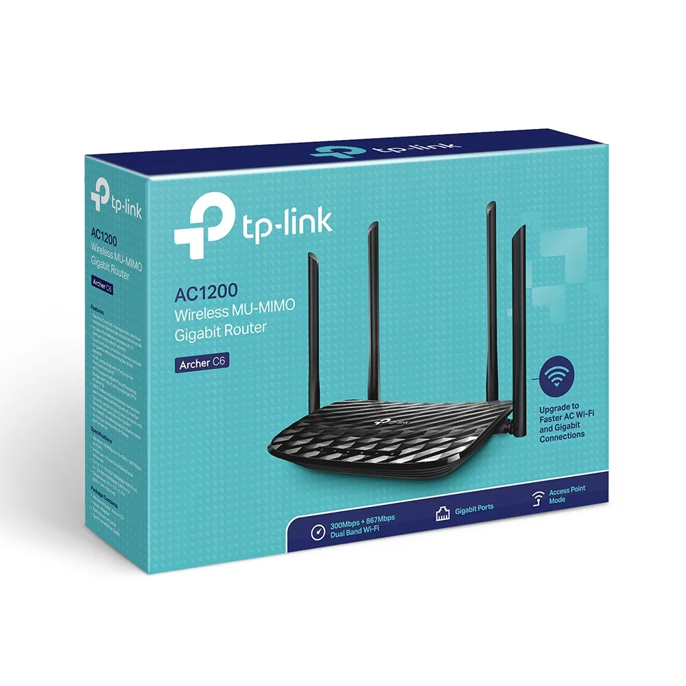 Router Wireless Gigabit AC1200 Archer C6 TP-Link