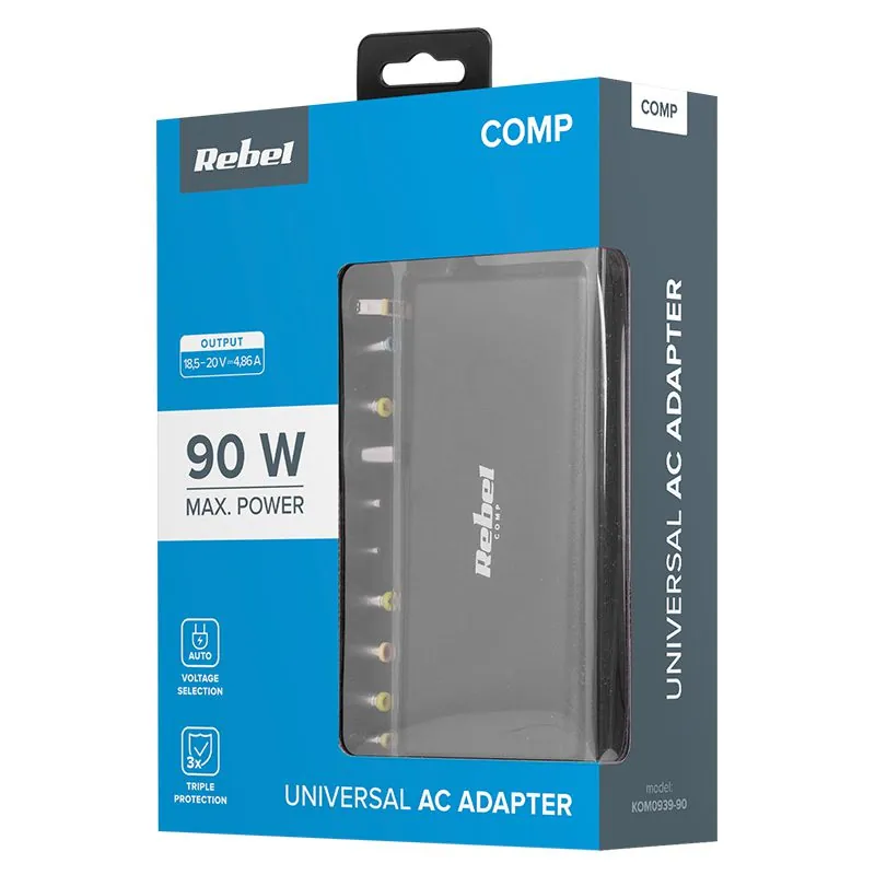 Alimentator Laptop Automat 90W 18.5-20V Rebel