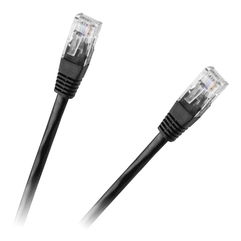 Patchcord UTP Cat 6E CCA Negru 0.5M