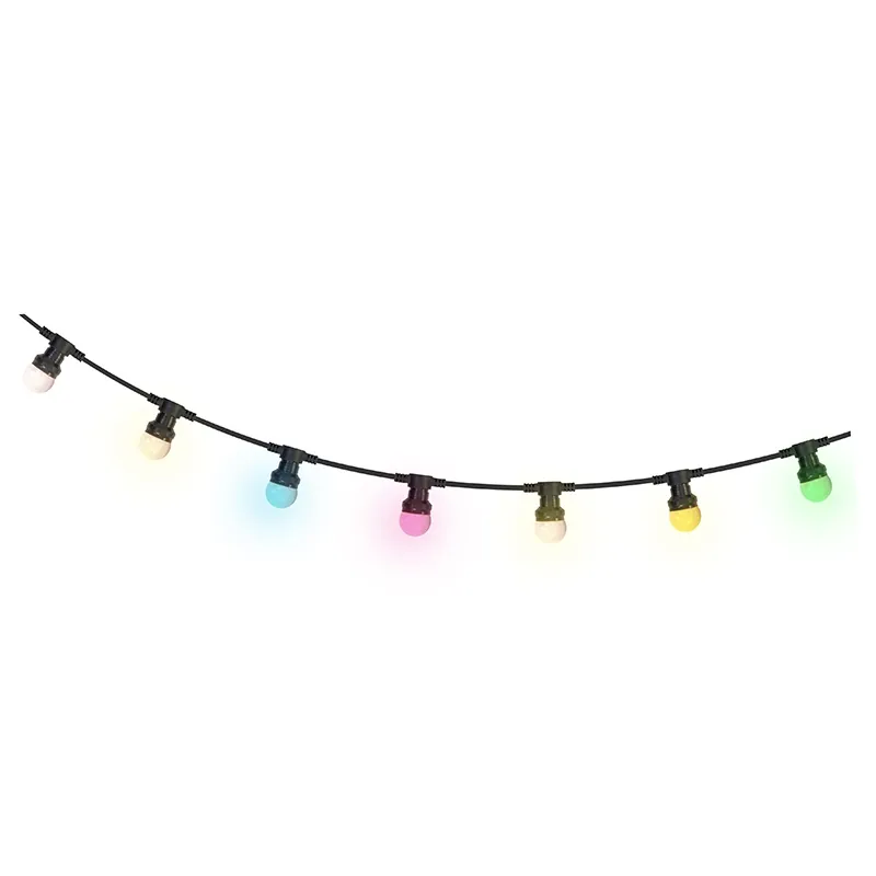 Sir Iluminat Festiv 10M  IP44 cu 20 Becuri LED Colorate