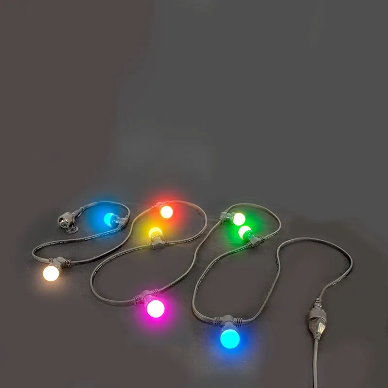 Sir Iluminat Festiv 10M  IP44 cu 20 Becuri LED Colorate