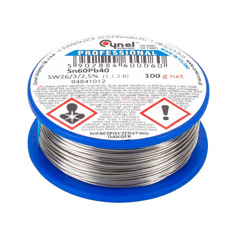 Rola Fludor SN60PB40 Cynel 1.2MM 100G