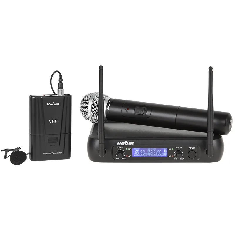 Set Doua Microfoane (Mana + Clip) VHF Rebel