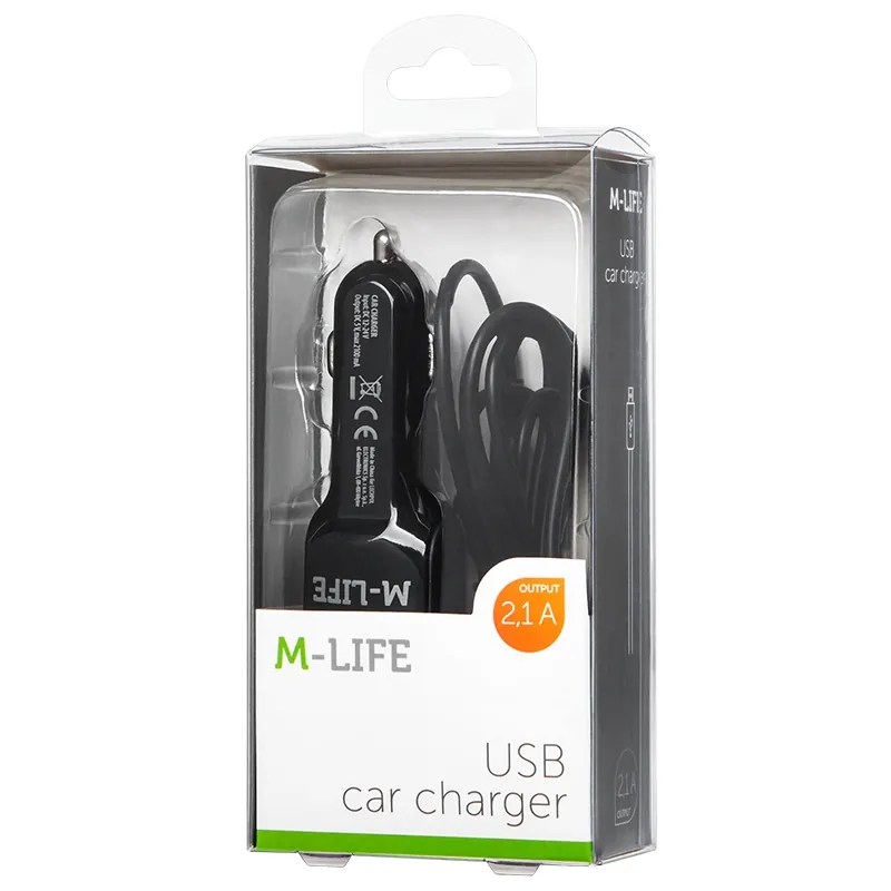 Incarcator Auto Lightning + USB 2100MA M-Life