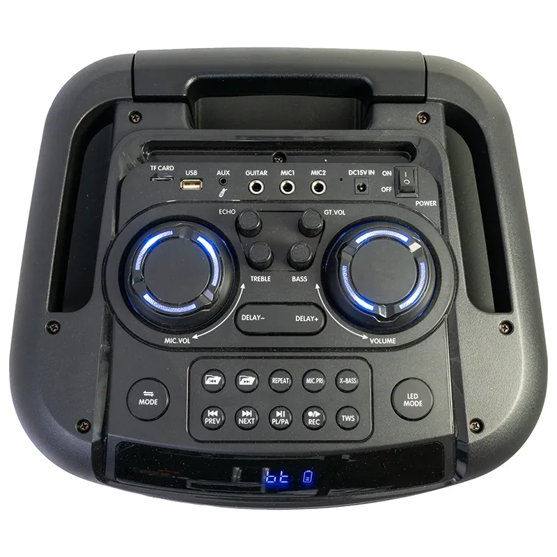 Boxa Portabila cu Efecte LED 12"/30CM cu TWS BT/USB/AUX//Msd