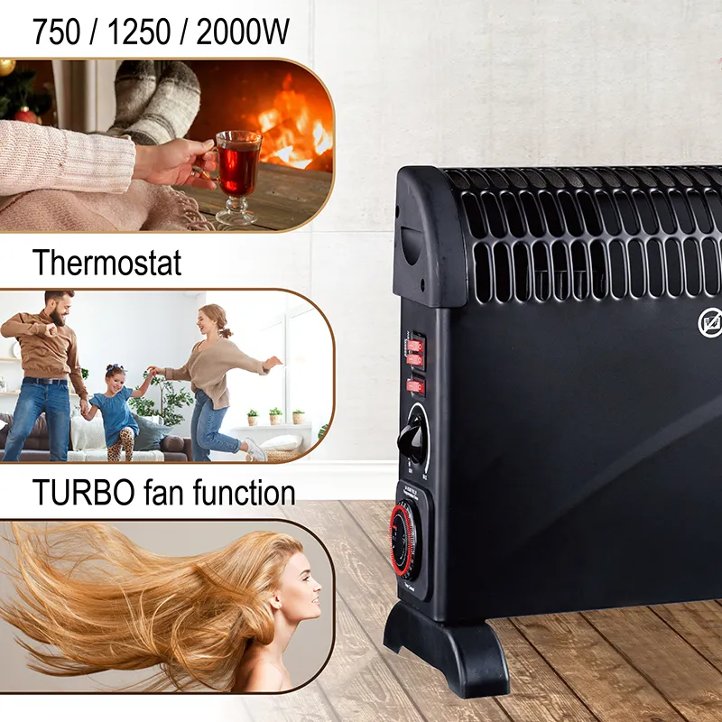 Convector Incalzire 3 Trepte Negru 2000W Mesko